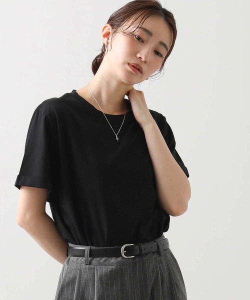 Gready Brilliant(グレディブリリアン)の「シルケット天竺クルーネックカットソー(Tシャツ/カットソー・レディース・ブラウン/ブラック/オフホワイト・38)」の21枚目の写真