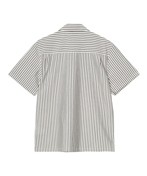 Carhartt（カーハート）の「Carhartt WIP/カーハートダブリューアイピー 半袖 シャツ ストライプ柄 ショートスリーブリーベルシャツ S/S Leavel Shirt I036203（シャツ/ブラウス・メンズ・ブルー/ブラック・S/M/L）」の4枚目の写真