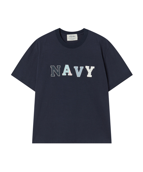 Beyond Closet（-）の「[コレクションライン] ヴィンテージパッチワークスラブ半袖Tシャツネイビー（Tシャツ/カットソー・メンズ・その他・MEDIUM/LARGE）」の2枚目の写真