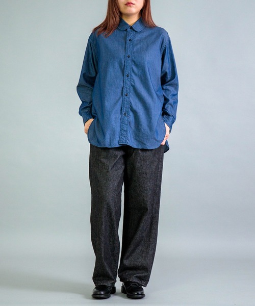 OMNIGOD（オムニゴッド）の「[OMNIGOD womens / オムニゴッド] 10ozブラックデニム 5Pイージールーズジーンズ（デニムパンツ・レディース・ブラック・2/3）」の3枚目の写真