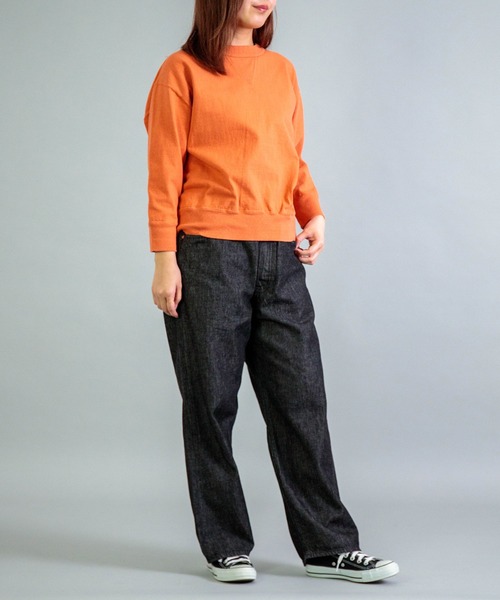 OMNIGOD（オムニゴッド）の「[OMNIGOD womens / オムニゴッド] 10ozブラックデニム 5Pイージールーズジーンズ（デニムパンツ・レディース・ブラック・2/3）」の6枚目の写真