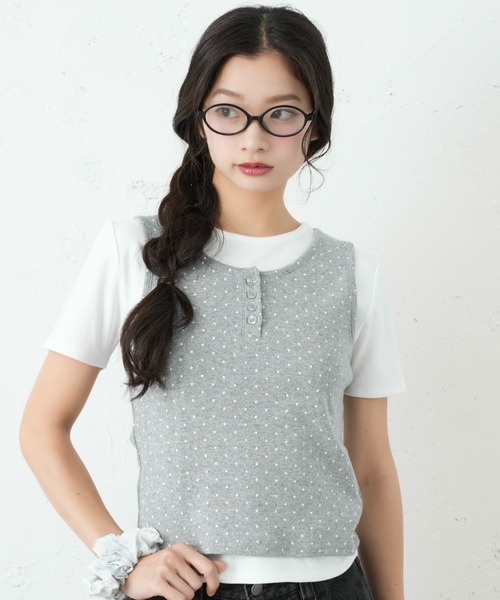 FCMM(エフシーエムエム)の「ENSEMBLE TOPS / アンサンブルトップス(Tシャツ/カットソー・レディース・ブラウン/ネイビー/グレー・SMALL/MEDIUM)」の1枚目の写真