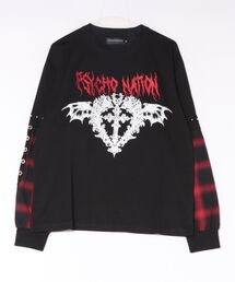 【PSYCHO NATION】チェック切替 TEE