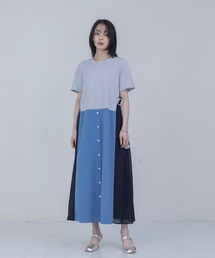 【新品】Eimee Law サイドライン レース ブルゾン ネイビー 甘辛MIX 新品】Eimee Law サイドライン レース ブルゾン ネイビー 甘辛MIX