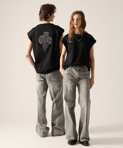 CLEL(クレイル)の「【CLEL】Giza Cotton Sleeveless T-Shirt / ギザコットン ノースリーブTシャツ(タンクトップ・メンズ・グレー/ブラック/チャコールグレー・L/XS/M/S)」の14枚目の写真