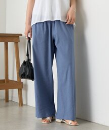 BEARDSLEY | リネンストレッチウエストリブワイドパンツ【セットアップ】(その他パンツ)
