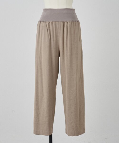 BEARDSLEY(ビアズリー)の「リネンストレッチウエストリブワイドパンツ【セットアップ】(その他パンツ・レディース・ブルー/グレー・0/2/1)」の7枚目の写真