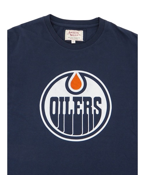 AMERICAN NEEDLE(アメリカンニードル)の「EDM OILERS AN BT2(Tシャツ/カットソー・メンズ・ネイビー・MEDIUM/X-LARGE/LARGE)」の2枚目の写真