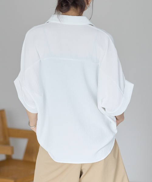 yuue' ( wear )(ユーイ)の「セミシアーバルーンスキッパーブラウス(カーディガン/ボレロ・レディース・ダークブラウン/ホワイト/ブラック・FREE)」の21枚目の写真