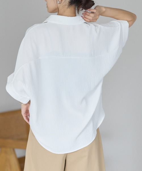 yuue' ( wear )(ユーイ)の「セミシアーバルーンスキッパーブラウス(カーディガン/ボレロ・レディース・ダークブラウン/ホワイト/ブラック・FREE)」の22枚目の写真
