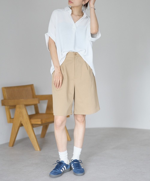 yuue' ( wear )(ユーイ)の「セミシアーバルーンスキッパーブラウス(カーディガン/ボレロ・レディース・ダークブラウン/ホワイト/ブラック・FREE)」の8枚目の写真