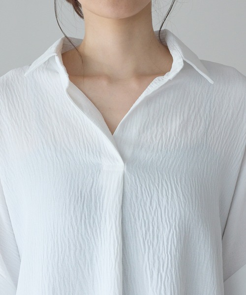 yuue' ( wear )(ユーイ)の「セミシアーバルーンスキッパーブラウス(カーディガン/ボレロ・レディース・ダークブラウン/ホワイト/ブラック・FREE)」の13枚目の写真
