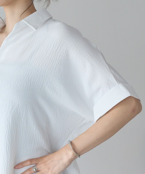 yuue' ( wear )(ユーイ)の「セミシアーバルーンスキッパーブラウス(カーディガン/ボレロ・レディース・ダークブラウン/ホワイト/ブラック・FREE)」の14枚目の写真