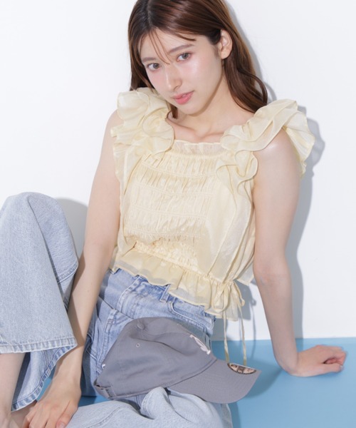 Sharin g sheer lining check blouse — шифоновая блуза в клетку с подкладкой