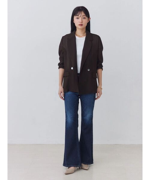 TONAL(トーナル)の「【AIR FLOW】メッシュダブルジャケット(テーラードジャケット・レディース・ブラック/ブラウン/オフホワイト・SMALL/MEDIUM)」の12枚目の写真
