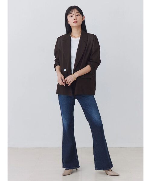 TONAL(トーナル)の「【AIR FLOW】メッシュダブルジャケット(テーラードジャケット・レディース・ブラック/ブラウン/オフホワイト・SMALL/MEDIUM)」の13枚目の写真