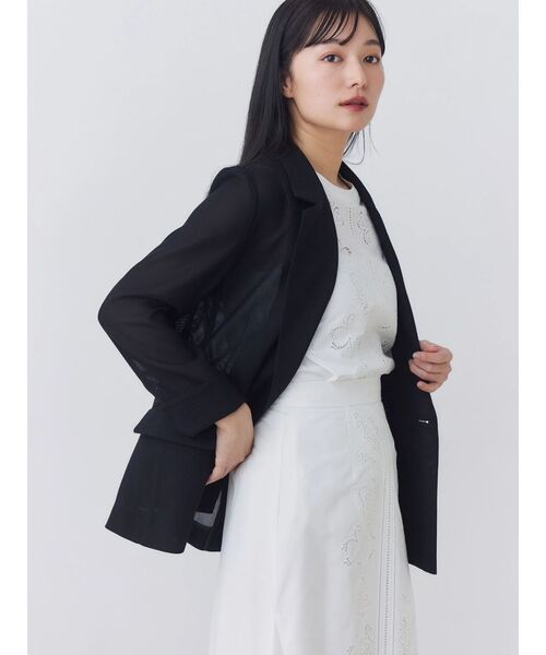 TONAL(トーナル)の「【AIR FLOW】メッシュダブルジャケット(テーラードジャケット・レディース・ブラック/ブラウン/オフホワイト・SMALL/MEDIUM)」の16枚目の写真