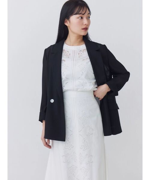 TONAL(トーナル)の「【AIR FLOW】メッシュダブルジャケット(テーラードジャケット・レディース・ブラック/ブラウン/オフホワイト・SMALL/MEDIUM)」の17枚目の写真