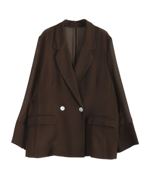 TONAL(トーナル)の「【AIR FLOW】メッシュダブルジャケット(テーラードジャケット・レディース・ブラック/ブラウン/オフホワイト・SMALL/MEDIUM)」の7枚目の写真