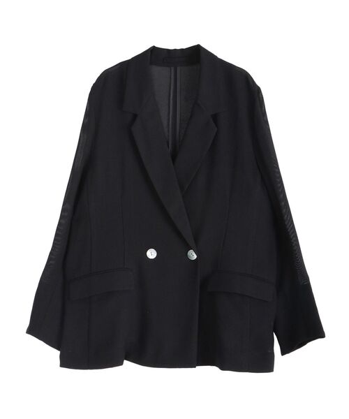 TONAL(トーナル)の「【AIR FLOW】メッシュダブルジャケット(テーラードジャケット・レディース・ブラック/ブラウン/オフホワイト・SMALL/MEDIUM)」の8枚目の写真