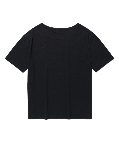 PRAIRIE(KR)(プレーリー)の「Uネックスラブ半袖Tシャツ (BLACK)(Tシャツ/カットソー・メンズ・ブラック・MEDIUM/LARGE)」の6枚目の写真