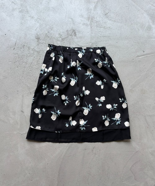 Rohwel(ローウェル)の「Flower Sheer Midi Skirt / フラワーシアーミディスカート(スカート・レディース・ブラック・FREE)」の18枚目の写真