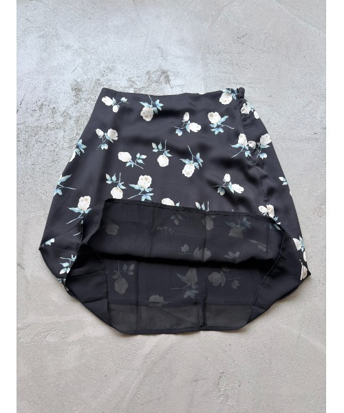 Rohwel(ローウェル)の「Flower Sheer Midi Skirt / フラワーシアーミディスカート(スカート・レディース・ブラック・FREE)」の19枚目の写真
