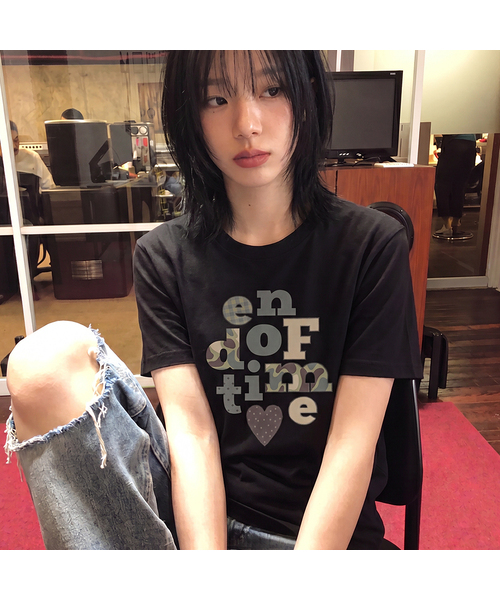 GRAVER（グレーバー）の「[ウーマン]エンドオブタイムカモスリム半袖Tシャツ_2カラー（Tシャツ/カットソー・レディース・ホワイト/ブラック・ONE SIZE）」の2枚目の写真