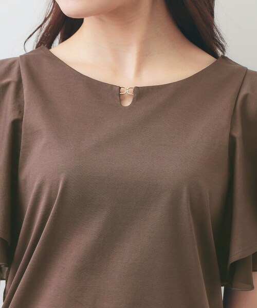 index(インデックス)の「【接触冷感/UVケア】シフォンフリルドッキングトップス《洗濯機OK》(Tシャツ/カットソー・レディース・ナチュラル/ブラウン系その他/ライトブルー・42/36/38/40)」の19枚目の写真