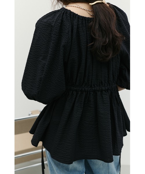 STYLEMIXER(スタイルミキサー)の「ボリュームスリーブブラウス(シャツ/ブラウス・レディース・ブラック/ホワイト/イエロー・FREE)」の19枚目の写真