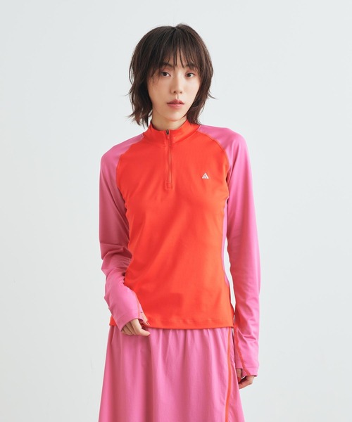 ACG(エィシージー)の「ACG "Wildsee" ウィメンズ Dri-FIT 1/4ジップ ロングスリーブ ハイキングトップス / ACG "Wildsee" Women's Dri-FIT 1/4-Zip Long-Sleeve Hiking Top IQ6323-696 Light Crimson(その他トップス・レディース・レッド・XS/XL/S/M/L)」の1枚目の写真