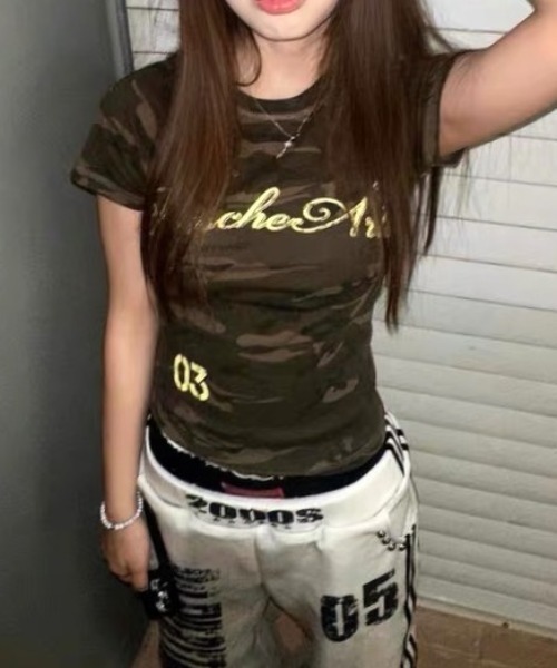 Vipoa(ヴィポア)の「American camo print チビTEE(Tシャツ/カットソー・レディース・カモフラージュ・FREE)」の16枚目の写真