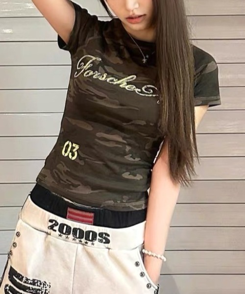Vipoa(ヴィポア)の「American camo print チビTEE(Tシャツ/カットソー・レディース・カモフラージュ・FREE)」の18枚目の写真