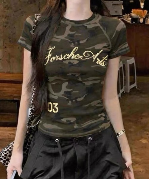Vipoa(ヴィポア)の「American camo print チビTEE(Tシャツ/カットソー・レディース・カモフラージュ・FREE)」の19枚目の写真