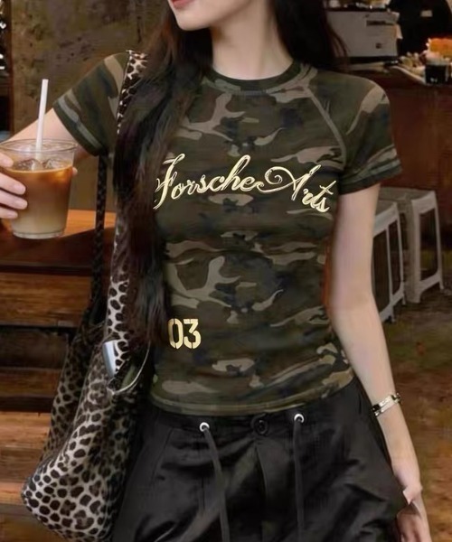 Vipoa(ヴィポア)の「American camo print チビTEE(Tシャツ/カットソー・レディース・カモフラージュ・FREE)」の20枚目の写真
