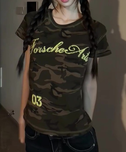 Vipoa(ヴィポア)の「American camo print チビTEE(Tシャツ/カットソー・レディース・カモフラージュ・FREE)」の21枚目の写真