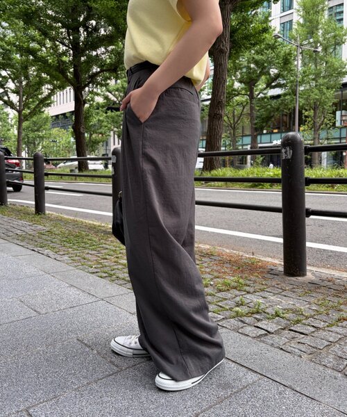 Jena espace merveilleux(ジェナ エスパスメルヴェイユ)の「【PalinkA/パリンカ】ハイウエストタックパンツ(その他パンツ・レディース・アイボリー/ピンク/チャコールグレー・FREE)」の13枚目の写真