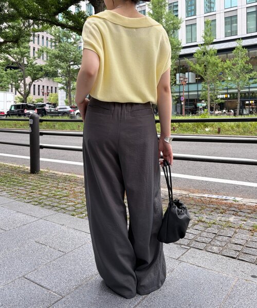 Jena espace merveilleux(ジェナ エスパスメルヴェイユ)の「【PalinkA/パリンカ】ハイウエストタックパンツ(その他パンツ・レディース・アイボリー/ピンク/チャコールグレー・FREE)」の16枚目の写真