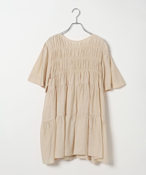 studio CLIP(スタディオクリップ)の「ダブルフロントティアードチュニック(チュニック・レディース・アイボリー/ライトパープル/ブラック・FREE)」の7枚目の写真