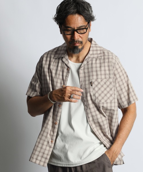 D.Ｍ.G 半袖 チェックシャツ 開襟シャツ セール】MINI OMBRE CHECK S/SL SHIRT：オンブレーミニチェック 半袖