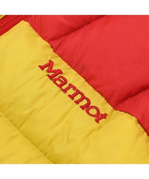 MARMOT（マーモット）の「MARMOT【マーモット】- ジャケット【Lance Down Hoodie RED×YELLOW MTFW25MDW009】（ダウンジャケット/コート・メンズ・レッド・XL）」の4枚目の写真
