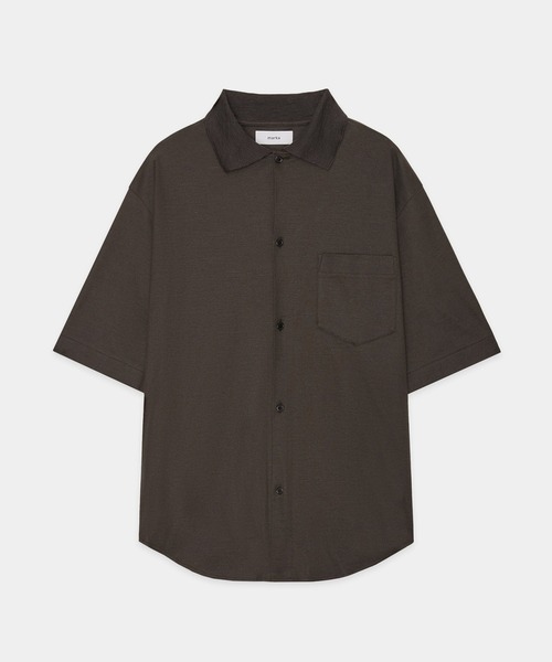 marka（マーカ）の「【marka/マーカ】オーガニックコットンラミーカノコ / S/Sシャツ（シャツ/ブラウス・メンズ・ブラウン/グレー・1/2）」の6枚目の写真