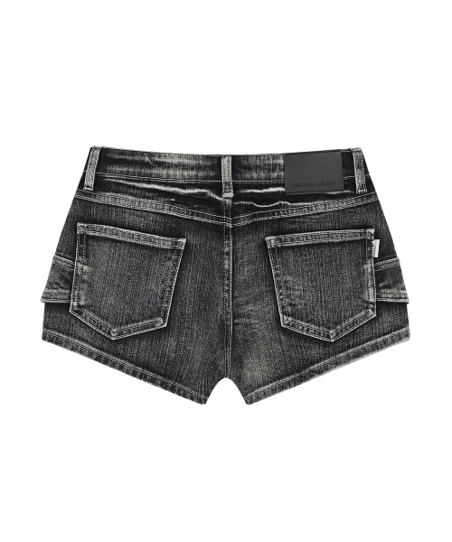 ORDINARY HOLIDAY（オーディナリー ホリデー）の「VINTAGE WASHING DENIM SHORTS [BLACK]（その他パンツ・レディース・その他・SMALL/MEDIUM）」の4枚目の写真