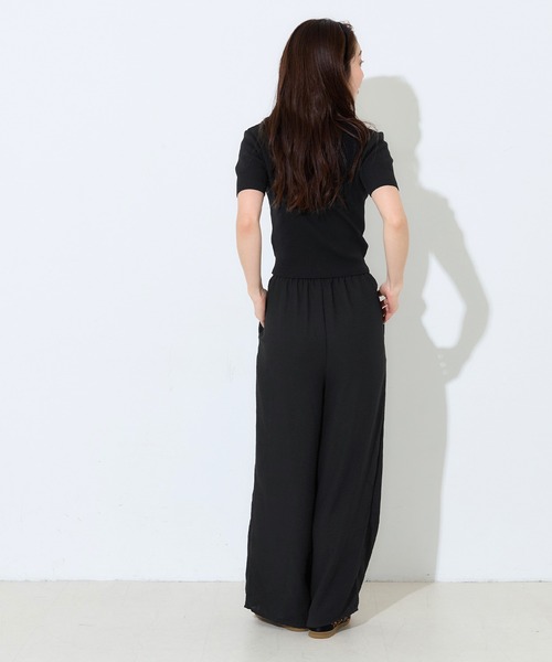 coca(coca)(コカ)の「【伊藤千晃様着用】リネンライクワイドパンツ(その他パンツ・レディース・ブラック/カーキ・S/M/L)」の17枚目の写真