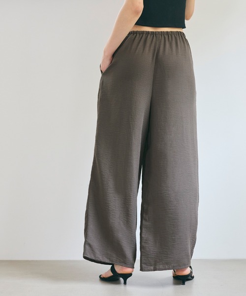 coca(coca)(コカ)の「【伊藤千晃様着用】リネンライクワイドパンツ(その他パンツ・レディース・ブラック/カーキ・S/M/L)」の11枚目の写真