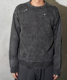TOWNCRAFT / タウンクラフト COTTON DAMAGED CREW SWEATER コットン ダメージ クルーセーター
