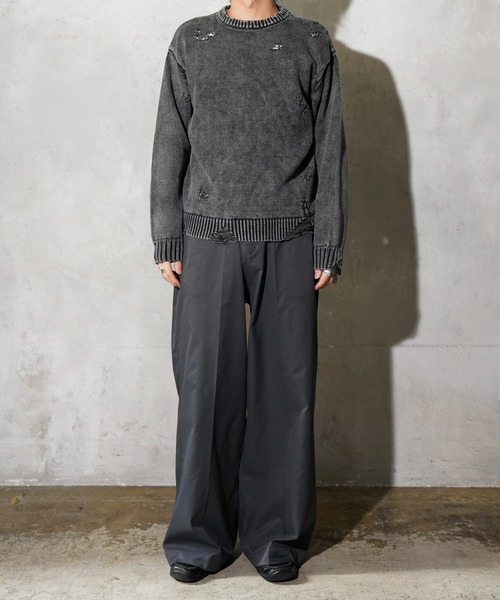 TOWNCRAFT（タウンクラフト）の「TOWNCRAFT / タウンクラフト COTTON DAMAGED CREW SWEATER コットン ダメージ クルーセーター（ニット/セーター・メンズ・ブルー/パープル/レッド/ブラック・MEDIUM/LARGE）」の20枚目の写真