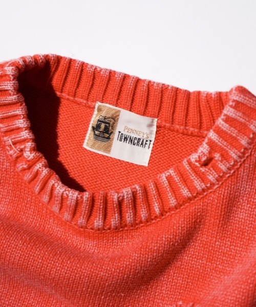 TOWNCRAFT（タウンクラフト）の「TOWNCRAFT / タウンクラフト COTTON DAMAGED CREW SWEATER コットン ダメージ クルーセーター（ニット/セーター・メンズ・ブルー/パープル/レッド/ブラック・MEDIUM/LARGE）」の13枚目の写真