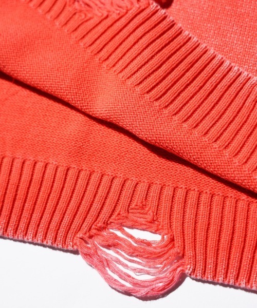 TOWNCRAFT（タウンクラフト）の「TOWNCRAFT / タウンクラフト COTTON DAMAGED CREW SWEATER コットン ダメージ クルーセーター（ニット/セーター・メンズ・ブルー/パープル/レッド/ブラック・MEDIUM/LARGE）」の17枚目の写真