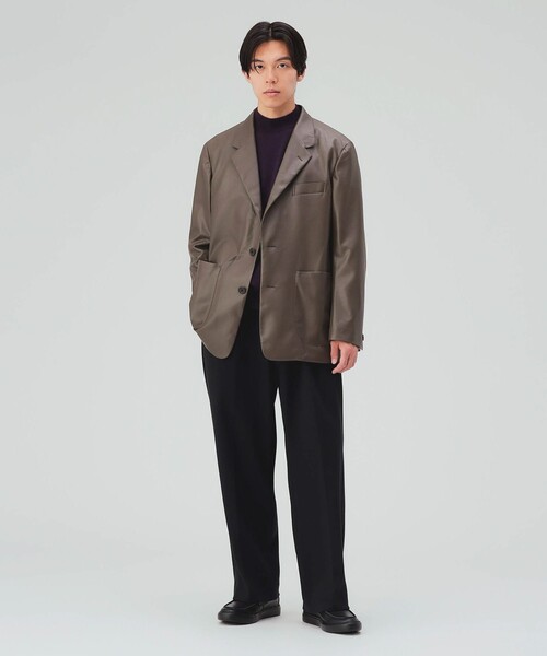 BEAMS HEART(ビームスハート)の「フェイクレザー ジャケット(テーラードジャケット・メンズ・グレー系その他/ブラック・X-LARGE/LARGE/MEDIUM/SMALL)」の3枚目の写真